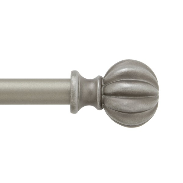 Kenney Mfg Kenney Rachel 5/8" Standard Decorative Window Curtain Rod, 48-86", Italian Pewter KN71632V2 - main